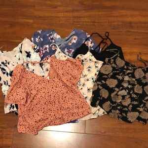 6 floral tops